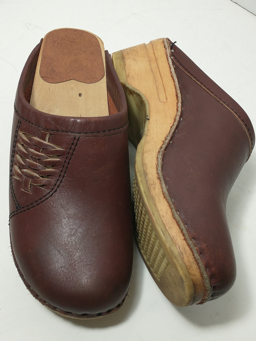 Vintage Bastad Original Swedish Brown Clogs, Troentorp,   Euro 36, US 6